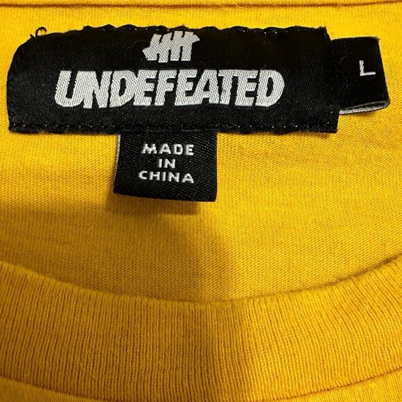 Undefeated Yellow and Black Color Block Crew Neck Pirate 21 T-shirt, Siz… - Picture 3 of 8